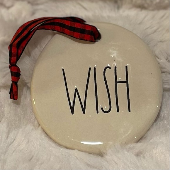 RAE DUNN by Magenta "BELIEVE, WISH, HOPE” Christmas Ornament Set of 3 - Picture 3 of 5